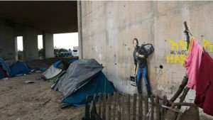 Bansky firmó una pintada con Steve Jobbs en La Jungla de Calais/ Foto: bansky.co,uk