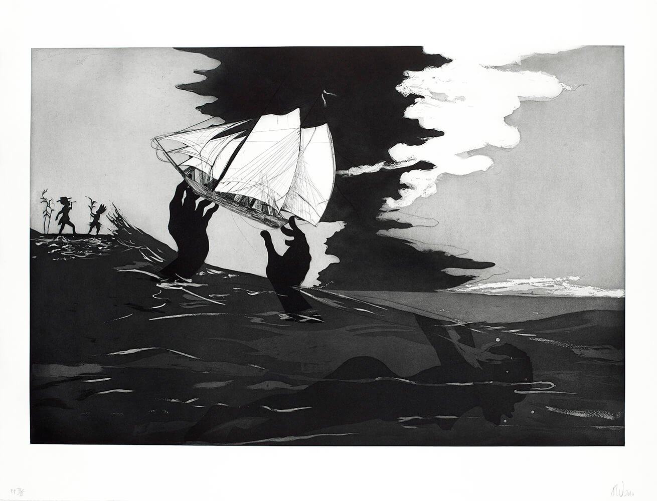 El British Museum ha seleccionado también algunos artistas más jóvenes/ Foto: Kara Walker, "no world", from "An Unpeopled Land in Uncharted Waters", 2010