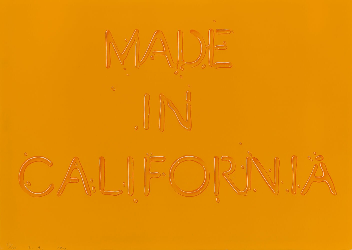 El British Museum compone el mosaico de USA durante los últimos sesenta años/ Foto: Edward Ruscha, "Made in California", 1971