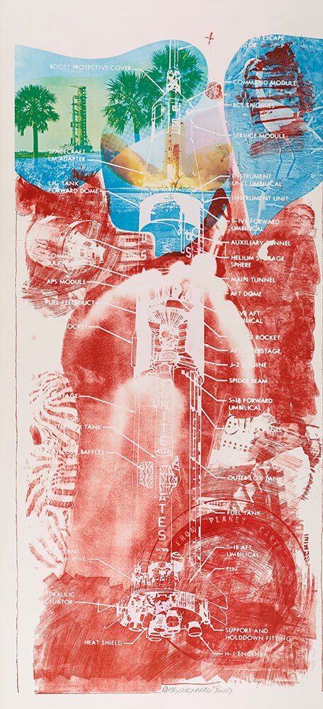 El British Museum ha reunido una serie de nombres míticos del arte en Estados Unidos/ Foto: Robert Rauschenberg, "Sky Garden from Stoned Moon", 1969