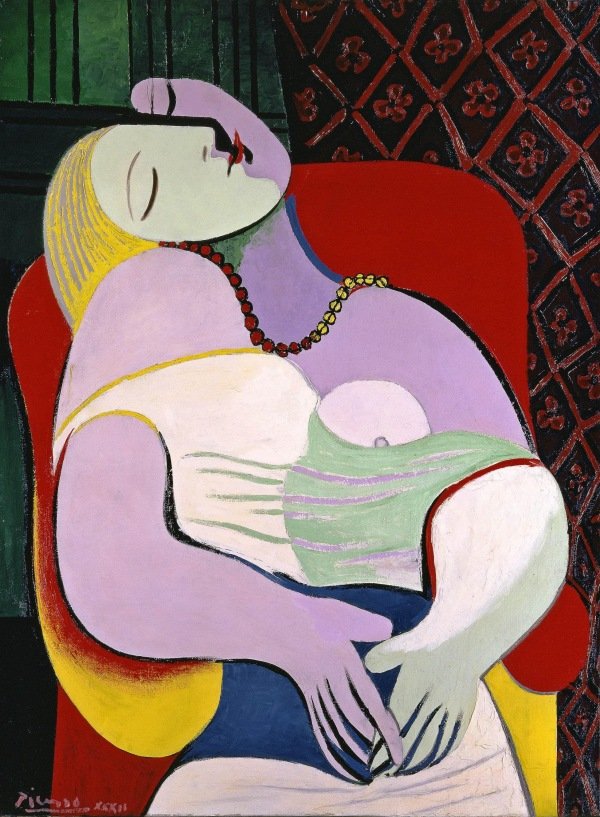 Picasso consiguió transmitir la apasionada paz que exhalaba Marie-Thérèse Walter, en "El sueño"/ Foto: Private Collection/ DACS London, 2018/ Tate Modern