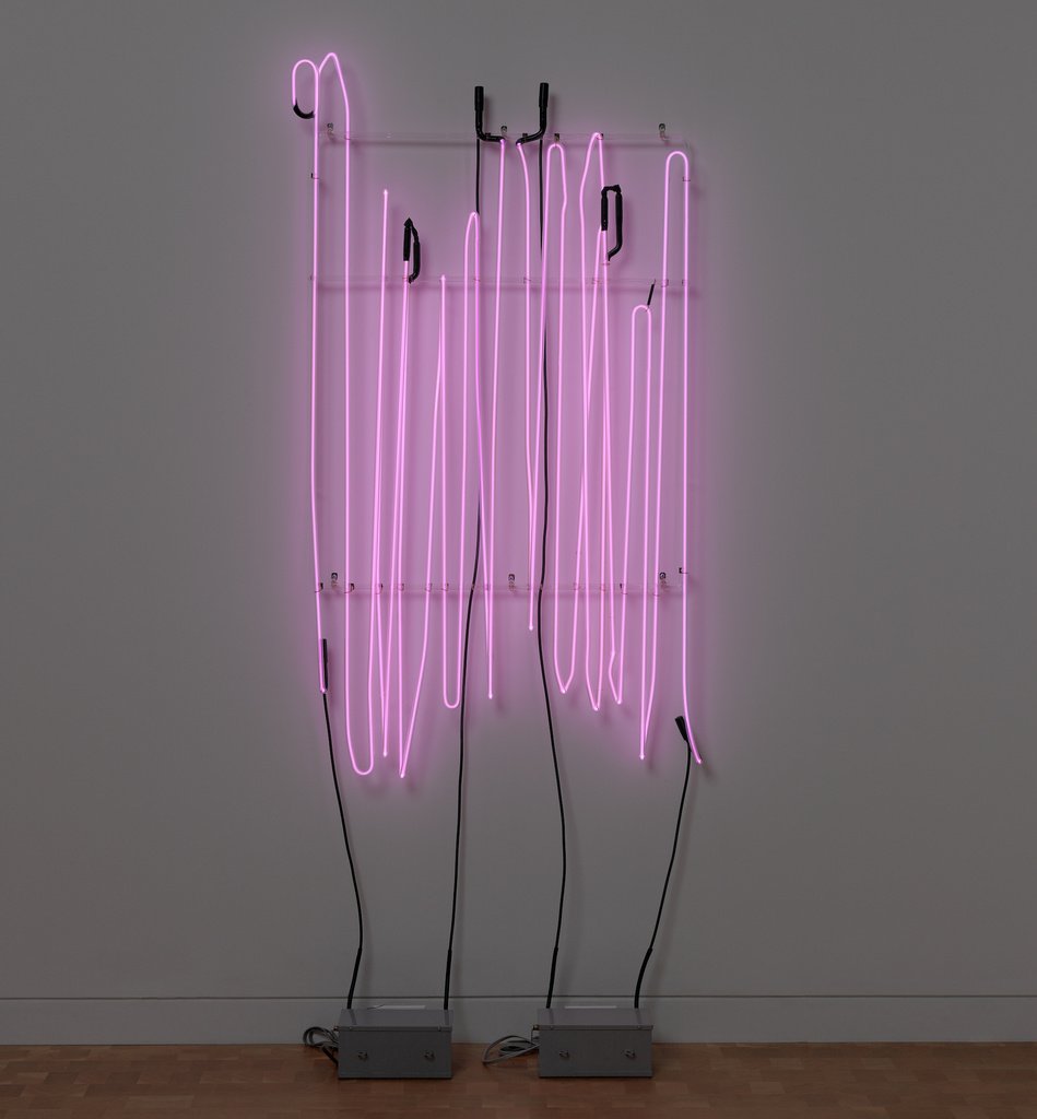 Bruce Nauman es un constante explorador de formas y atmósferas/ Foto: "My Last Name Exaggerated Fourteen Times Vertically", 1967/ Bruce Nauman y MoMA